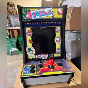 Arcade Bubble Bobble Mini Cabinet with Red Joystick and Purple Trim